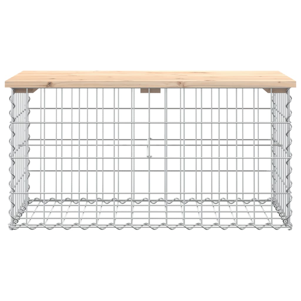 Garden Bench Gabion Design Solid Wood Pine