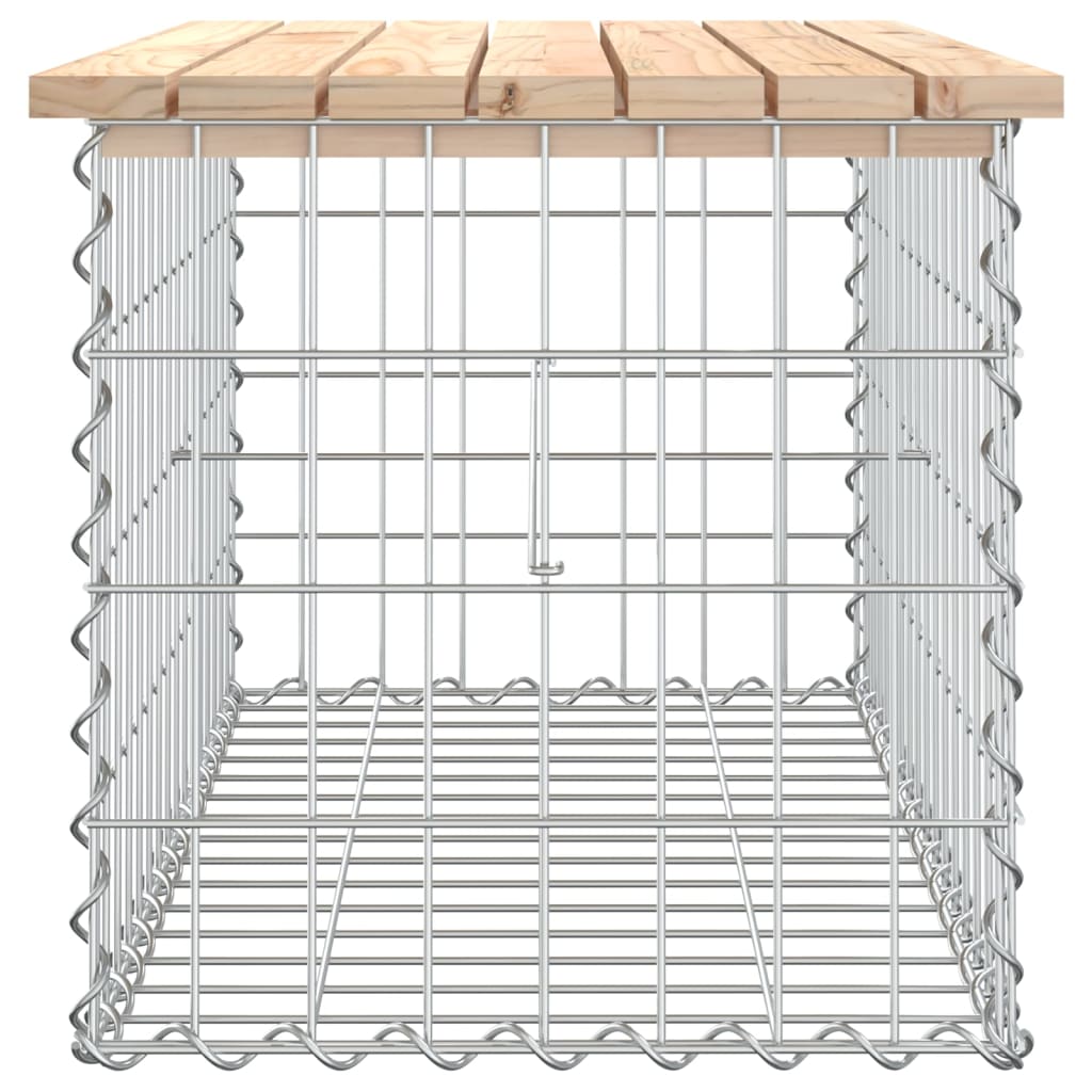 Garden Bench Gabion Design Solid Wood Pine