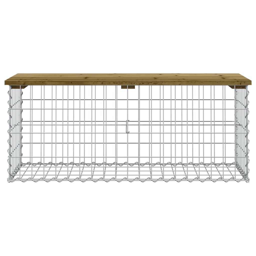 Garden Bench Gabion Design Impregnated Wood Pine