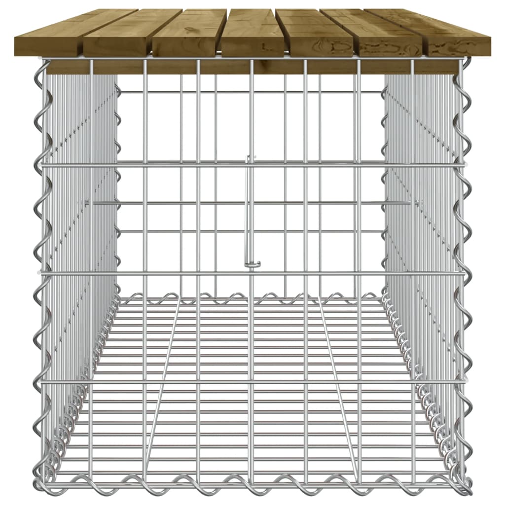 Garden Bench Gabion Design Impregnated Wood Pine