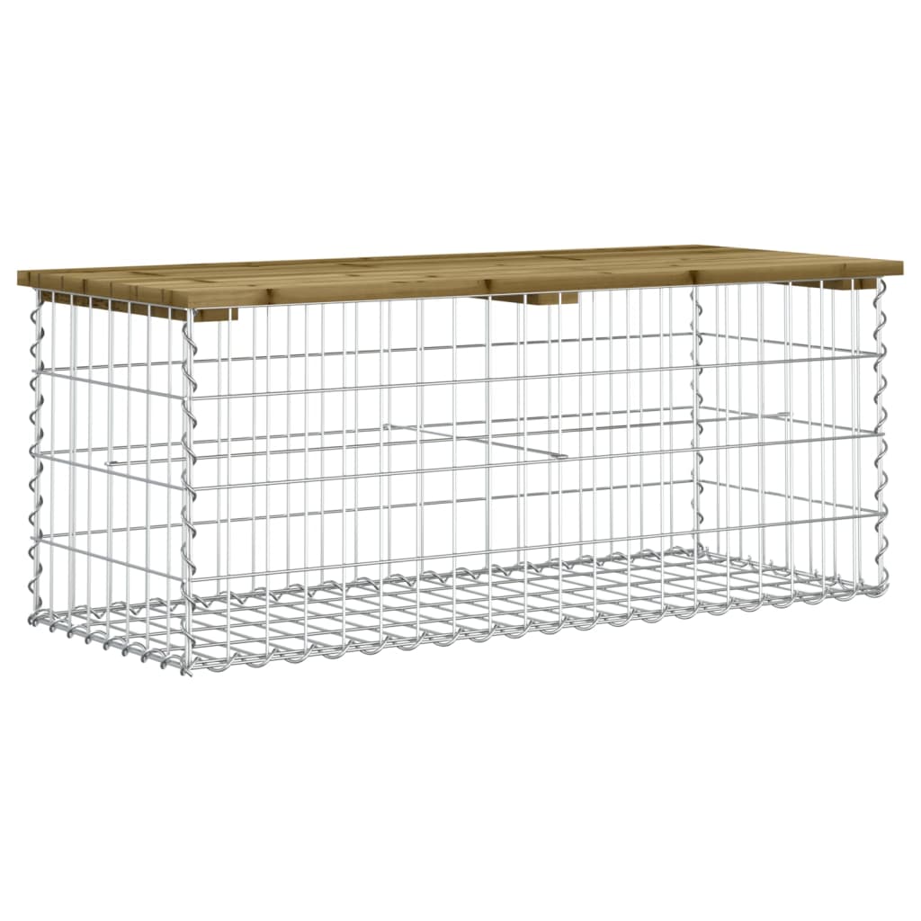 Garden Bench Gabion Design Impregnated Wood Pine