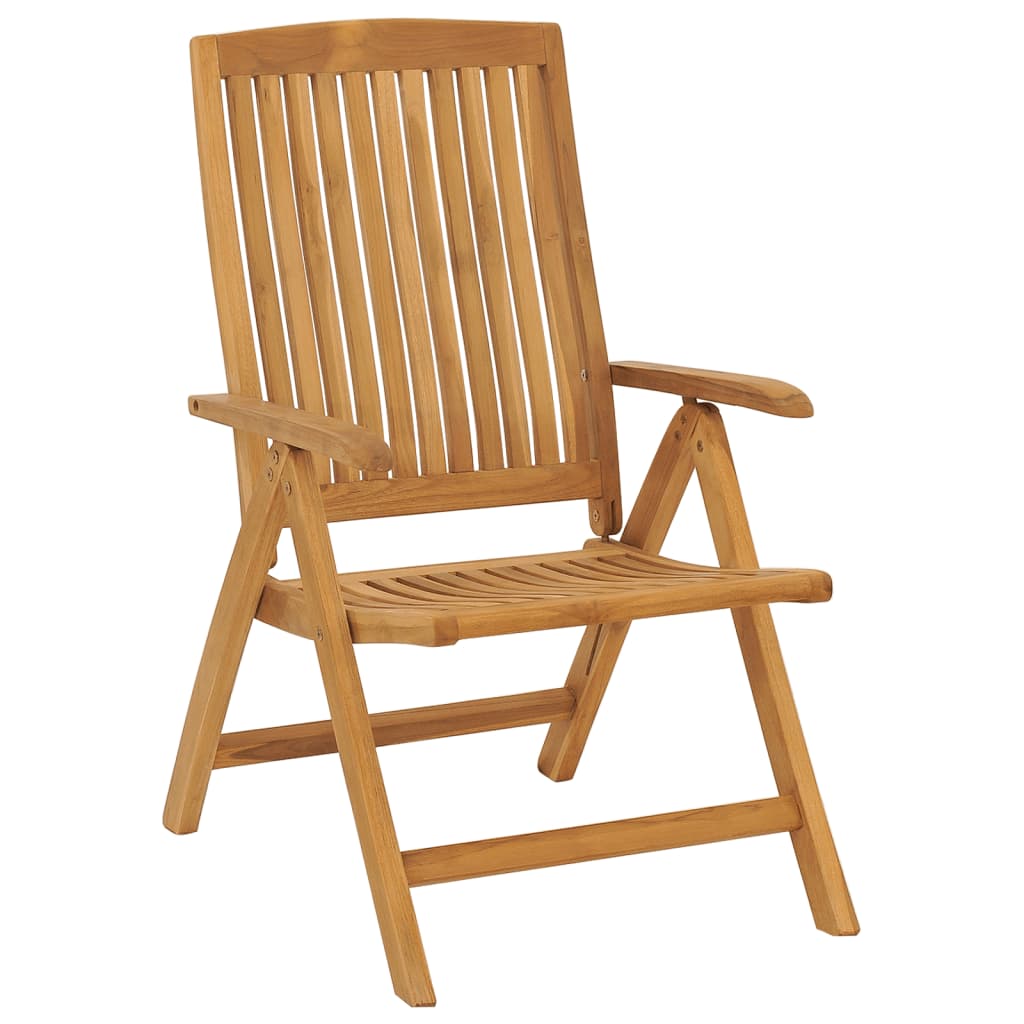 Reclining Garden Chairs With Cushions 2 Pcs Solid Wood Teak