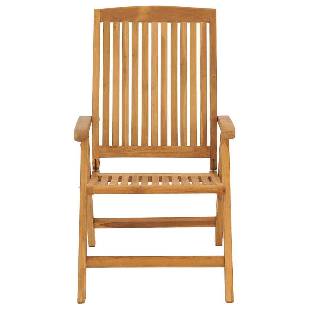 Reclining Garden Chairs With Cushions 2 Pcs Solid Wood Teak
