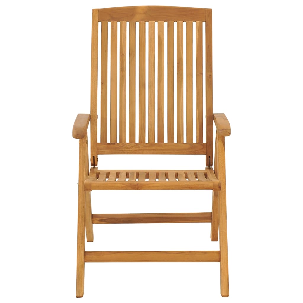 Reclining Garden Chairs With Cushions 4 Pcs Solid Wood Teak