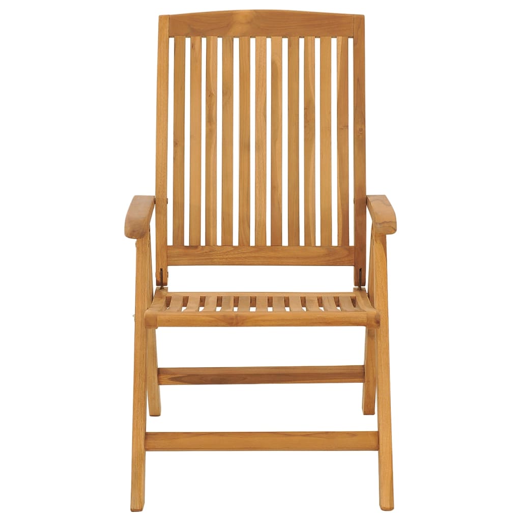 Reclining Garden Chairs With Cushions 4 Pcs Solid Wood Teak