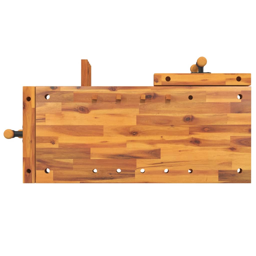 Workbench With Vices 92X48X83 Cm Solid Wood Acacia
