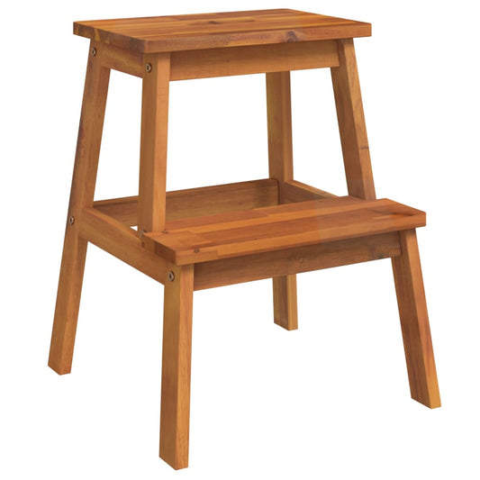 2 Step Stool 40X38X50 Cm Solid Wood Acacia