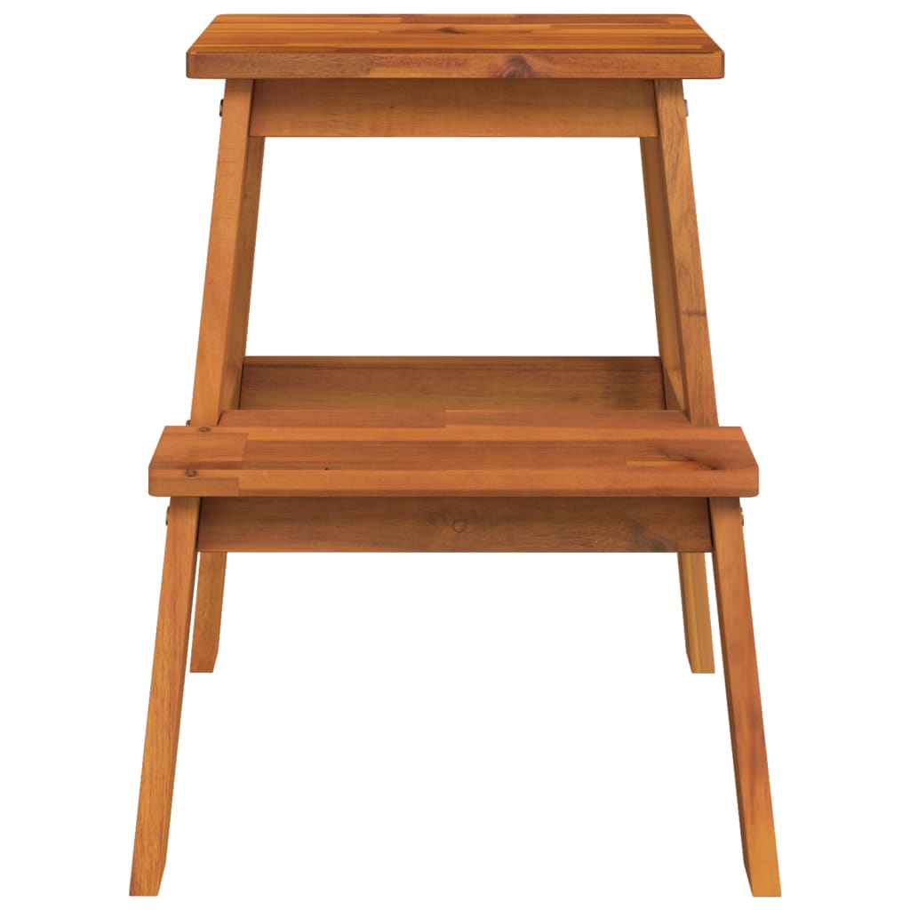 2 Step Stool 40X38X50 Cm Solid Wood Acacia