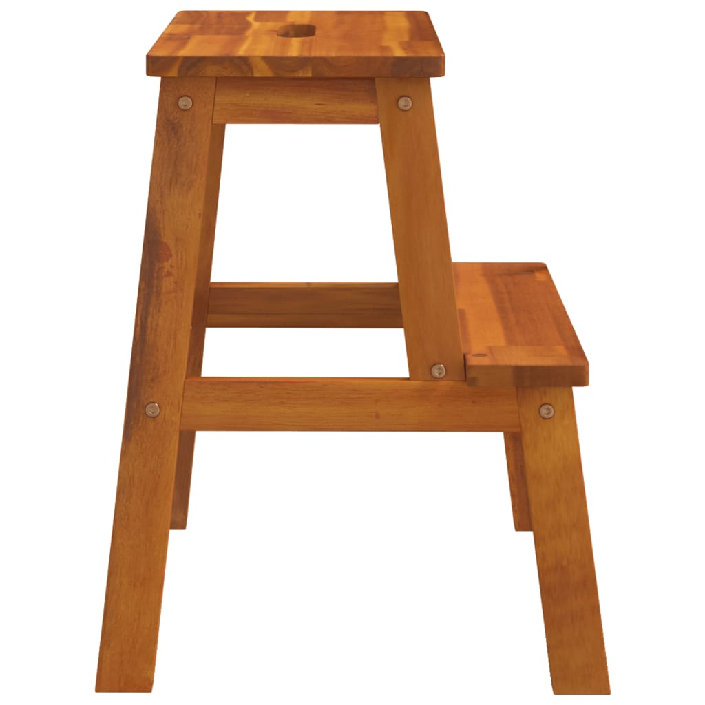 2 Step Stool 40X38X50 Cm Solid Wood Acacia