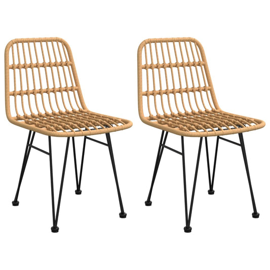 Garden Chairs 2 Pcs 48X62X84 Cm Pe Rattan