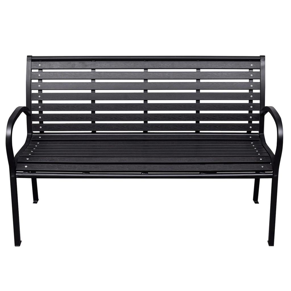 Garden Bench 116 Cm Steel And Wpc