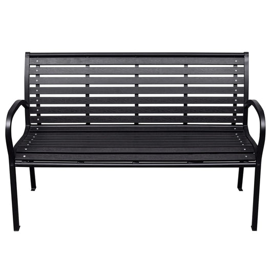 Garden Bench 116 Cm Steel And Wpc