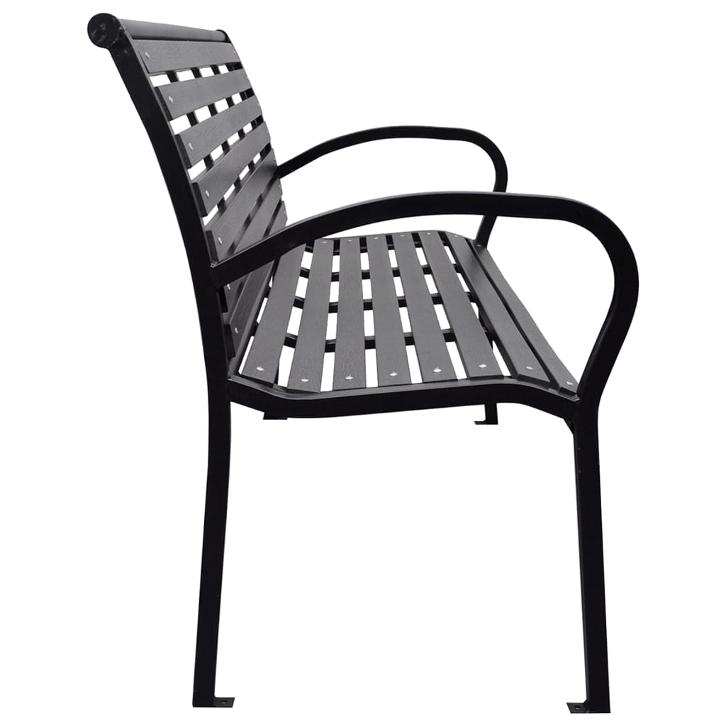 Garden Bench 116 Cm Steel And Wpc