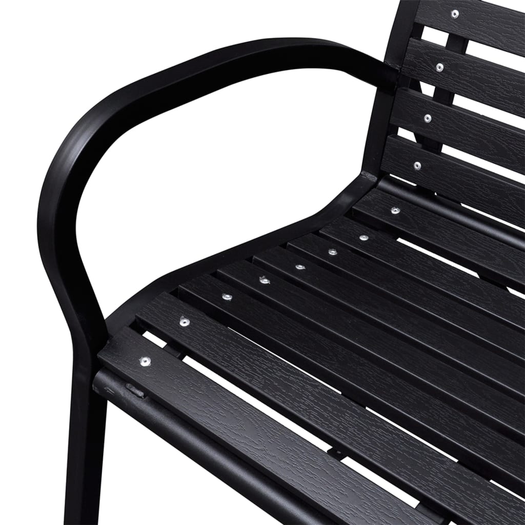 Garden Bench 116 Cm Steel And Wpc