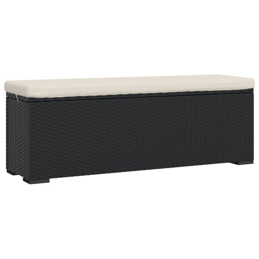 Ottoman Bench With Cushion 110X30X40 Cm Poly Rattan