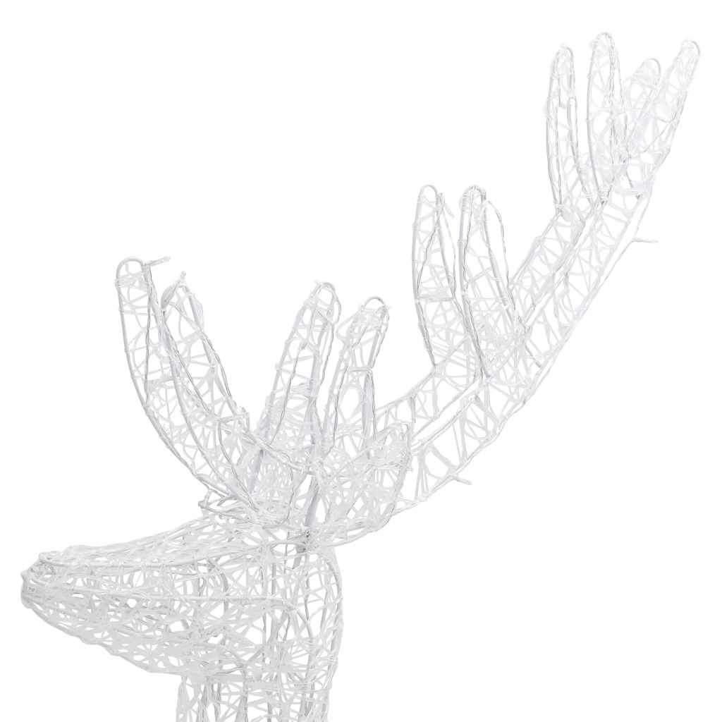 Xxl Acrylic Christmas Reindeers 250 Led 2 Pcs 180 Cm Warm White