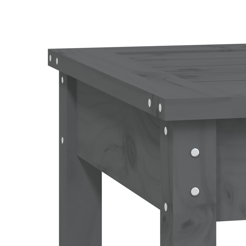 2-Seater Garden Bench Grey Solid Wood Pine
