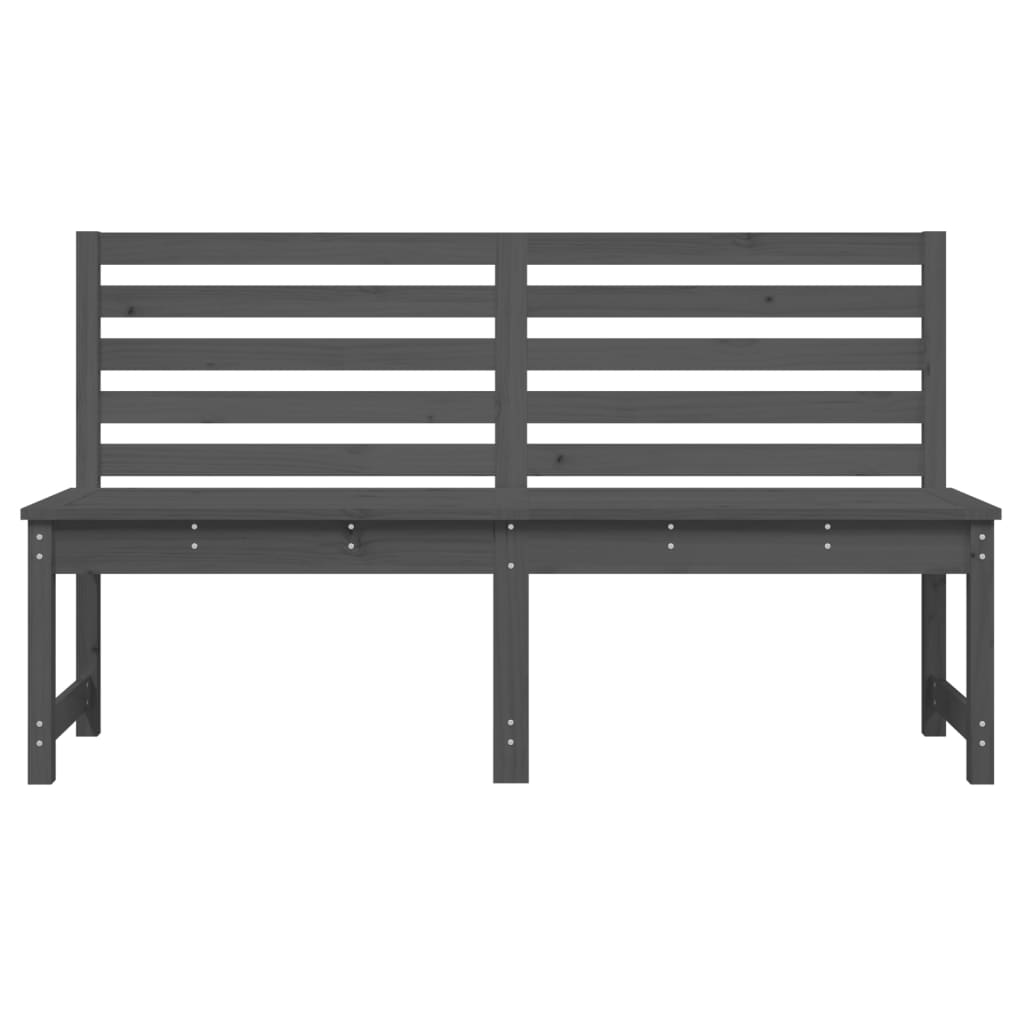 Garden Bench Grey 157.5 Cm Solid Wood Pine