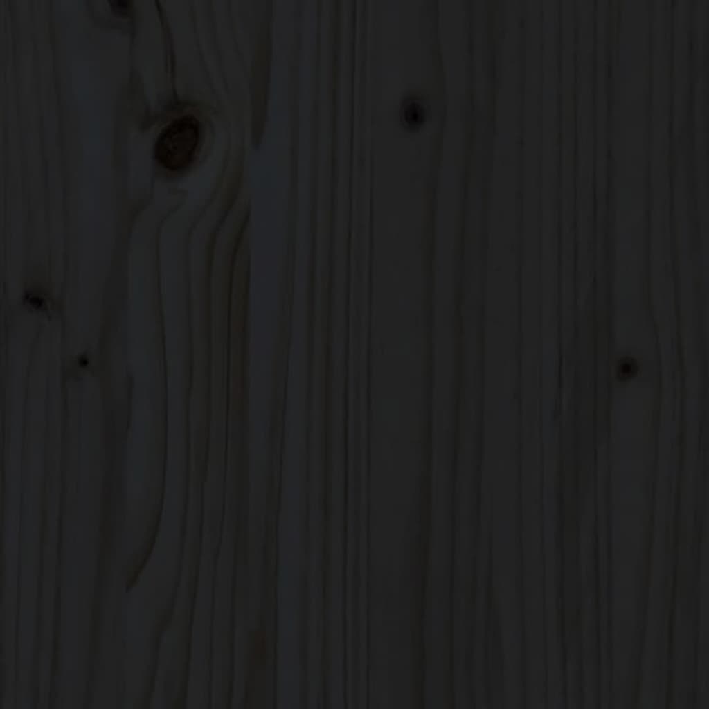 Garden Bench Black 157.5 Cm Solid Wood Pine