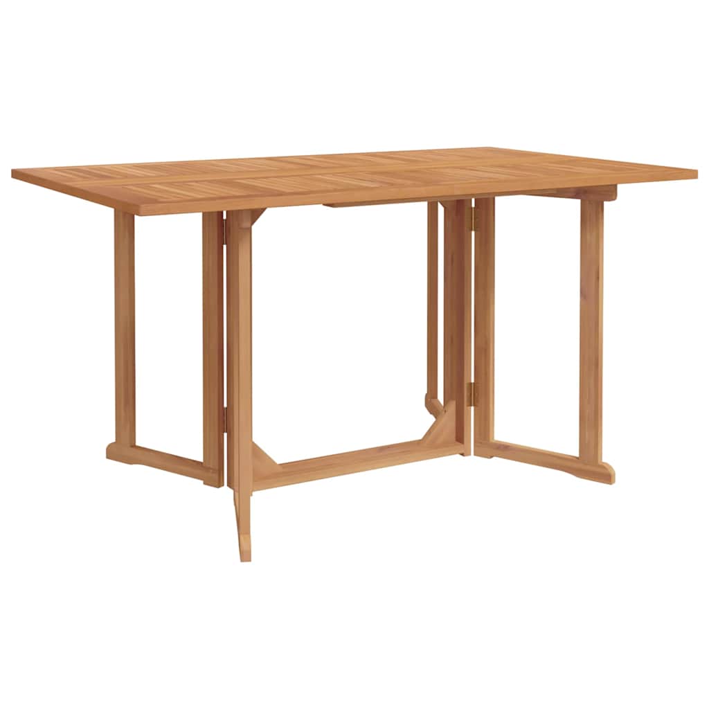 Garden Dining Set 7 Pcs Brown 140 X 80 X 75 Cm Solid Teak Wood