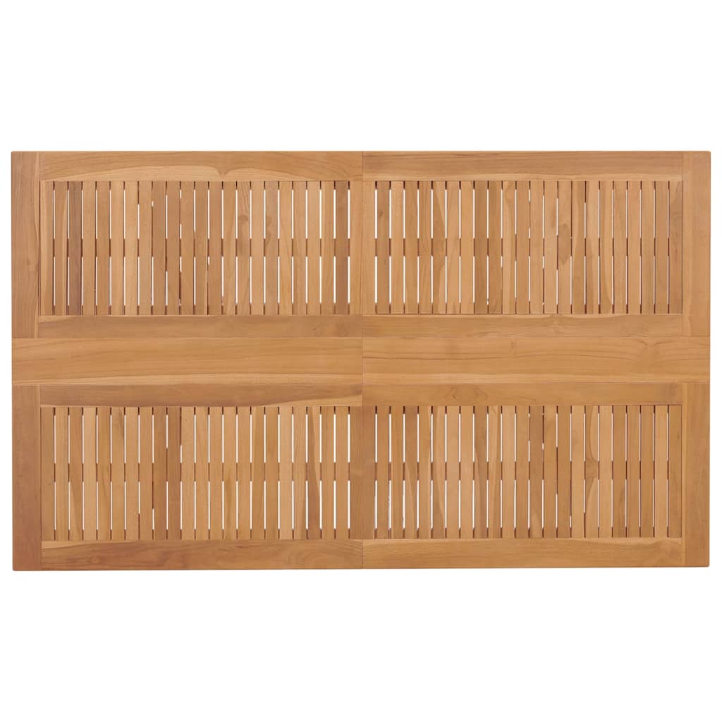 Garden Dining Set 7 Pcs Brown 140 X 80 X 75 Cm Solid Teak Wood