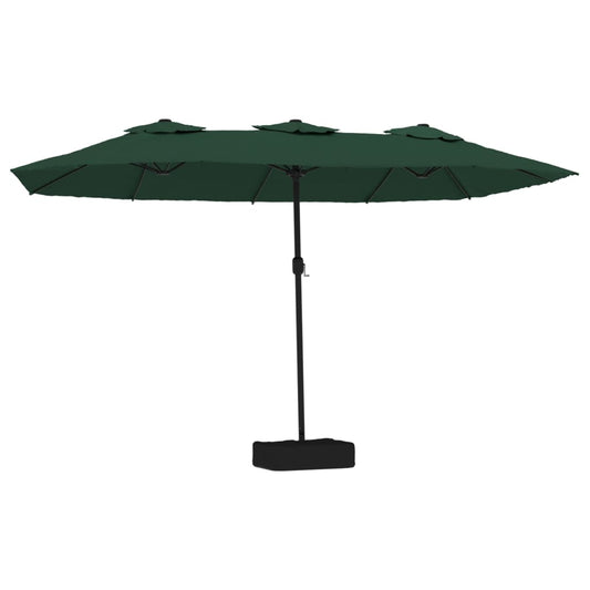 Double-Head Garden Parasol With Leds 449X265 Cm