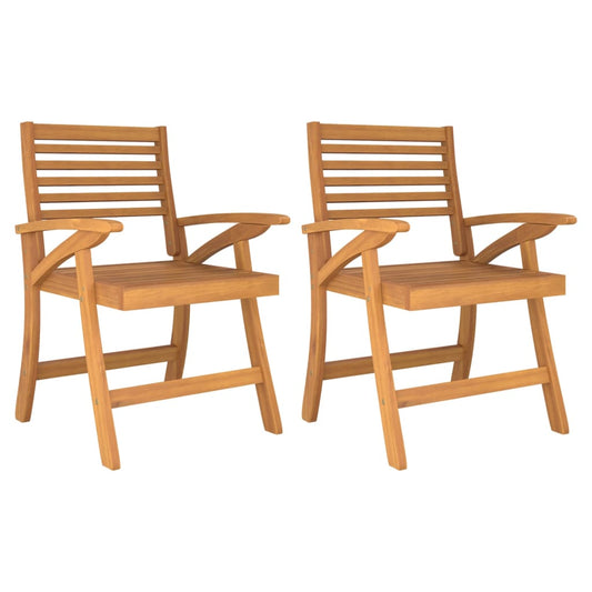 Garden Chairs 2 Pcs 58X58X87 Cm Solid Wood Acacia