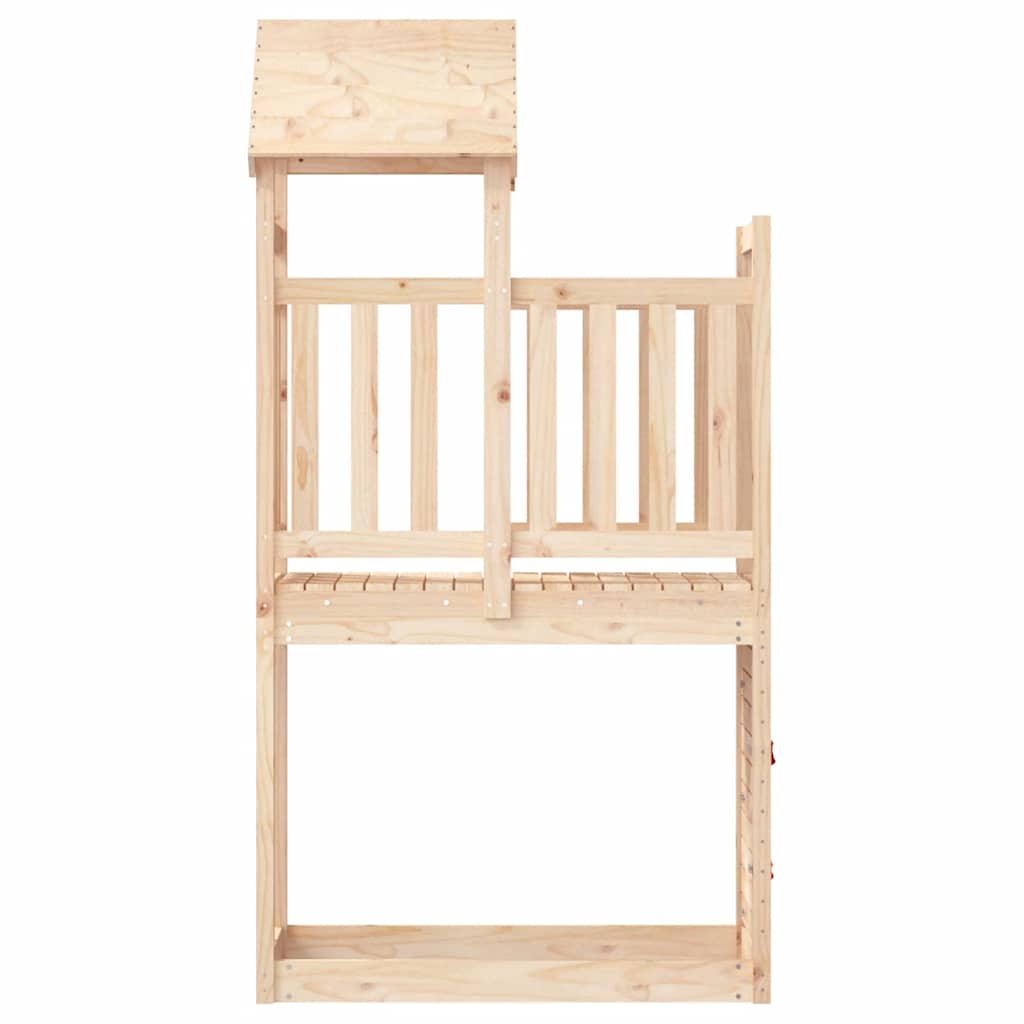 Play Tower With Rockwall 53X110.5X214 Cm Solid Wood Pine