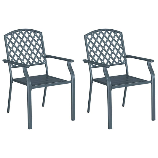 Chair 2 Pcs 56 X 65 X 89Cm Steel