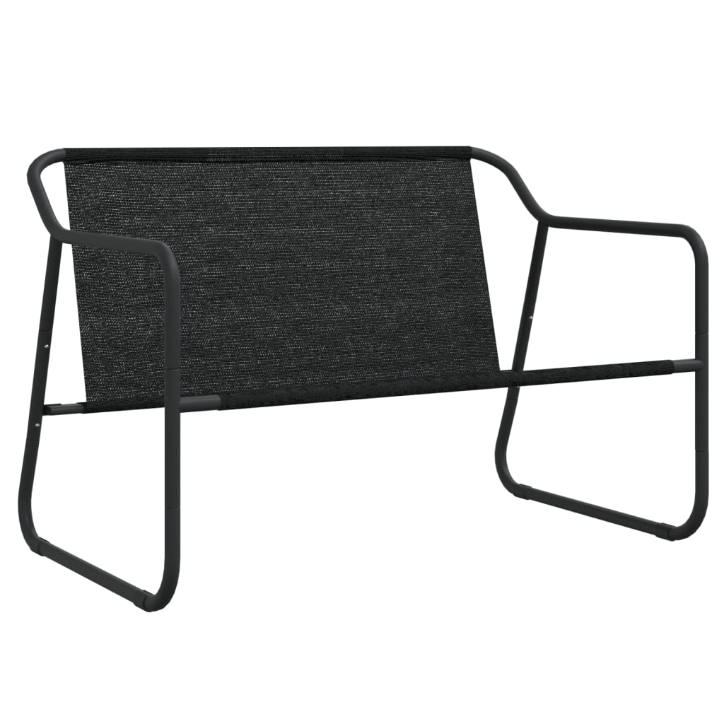 2-Seater Garden Bench With Cushion Anthracite Steel