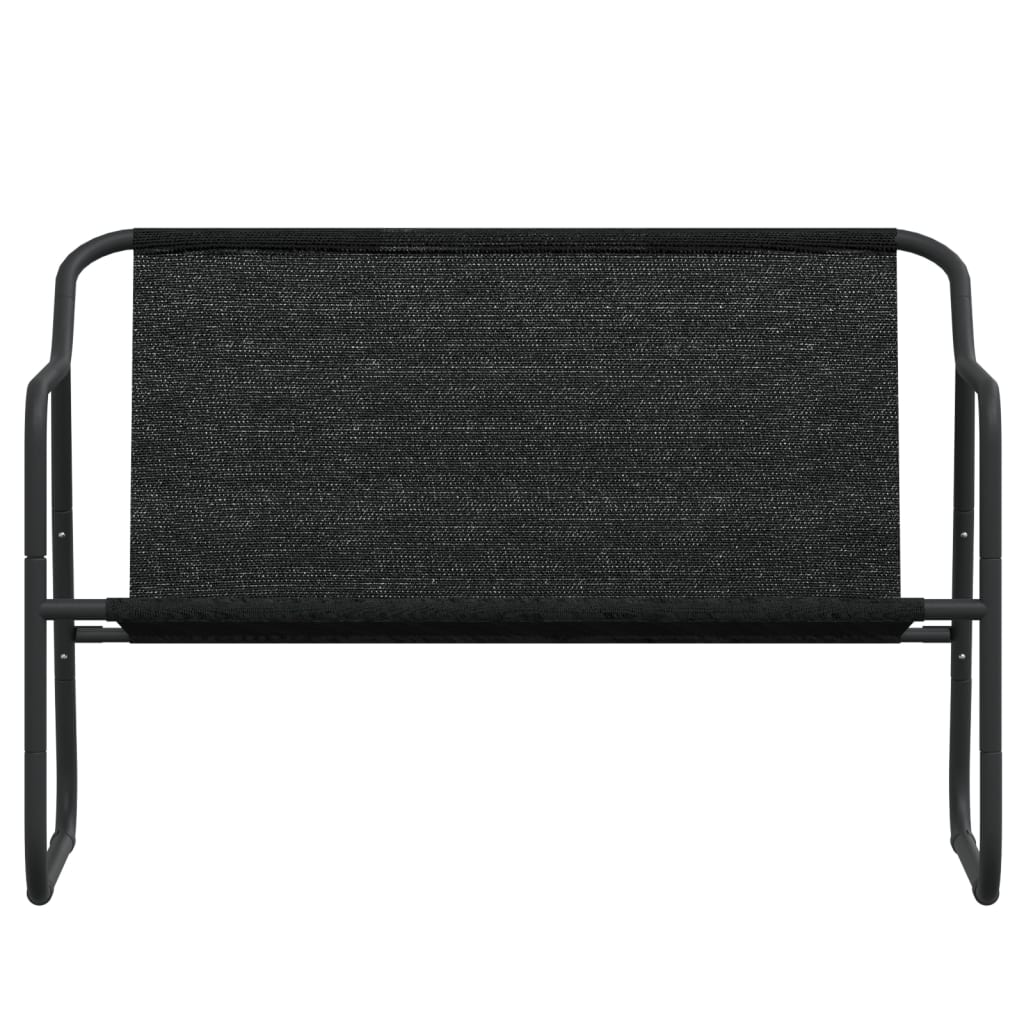 2-Seater Garden Bench With Cushion Anthracite Steel