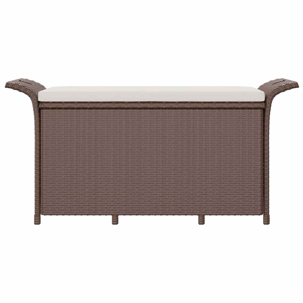 Garden Bench With Cushion Poly Rattan