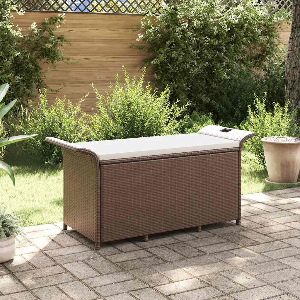 Garden Bench With Cushion Poly Rattan