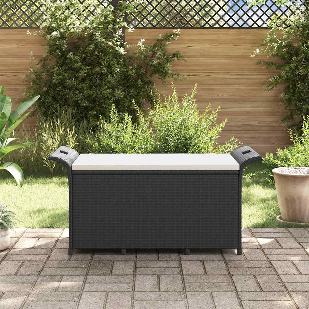 Garden Bench With Cushion Poly Rattan