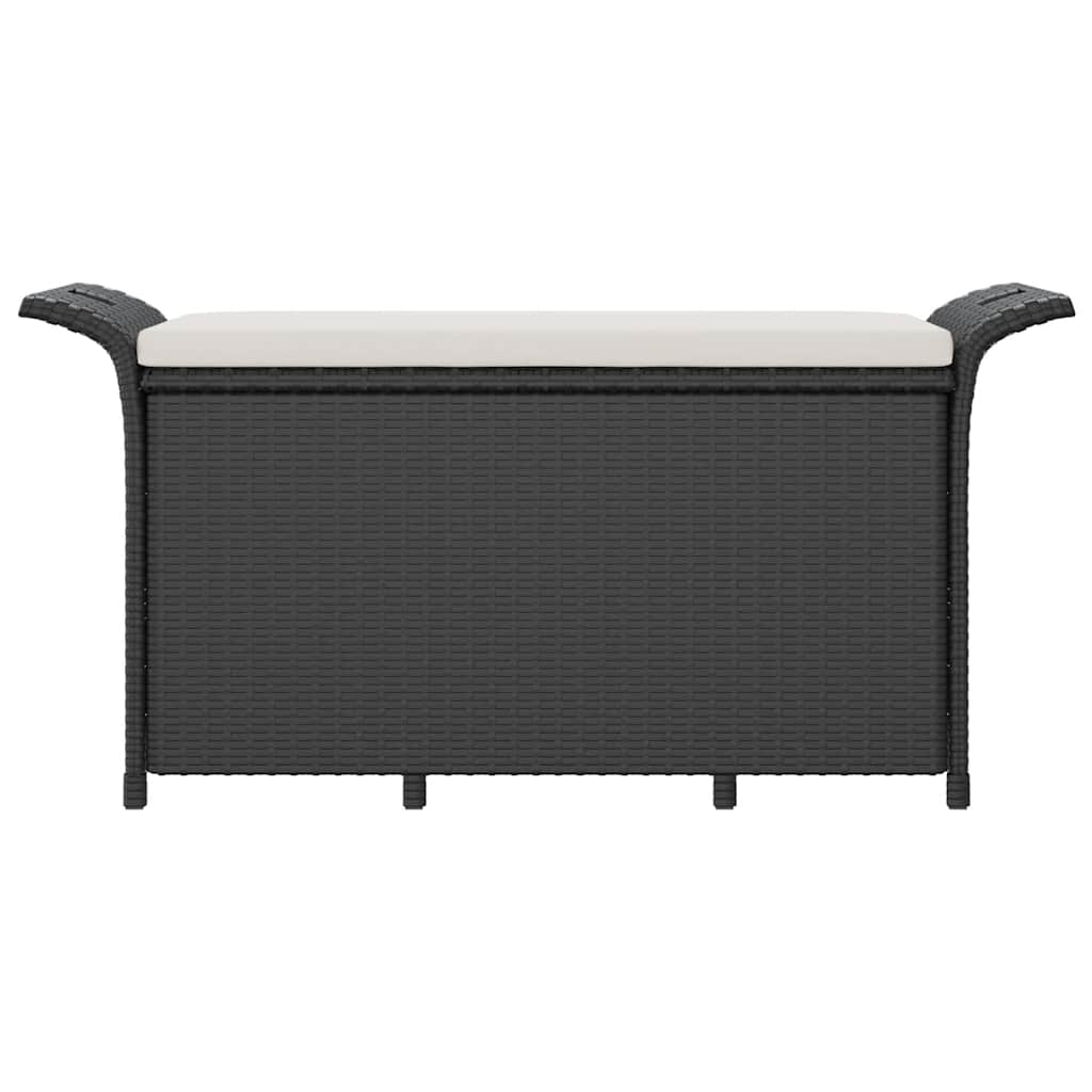 Garden Bench With Cushion Poly Rattan