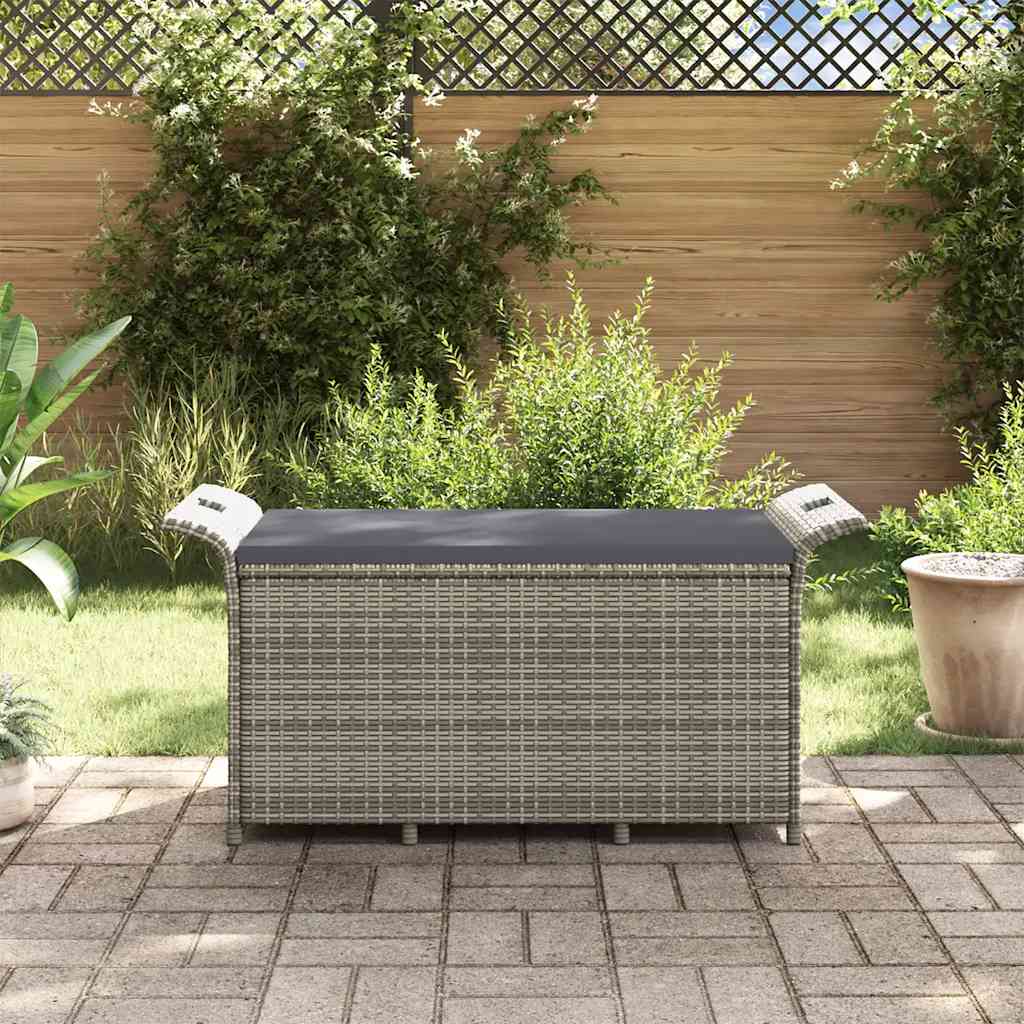 Garden Bench With Cushion Poly Rattan