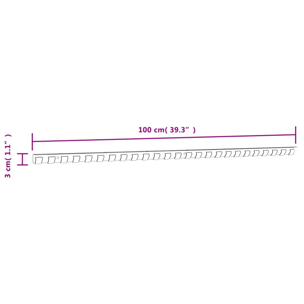 Mounting Rail Silver 1 M Stainless Steel