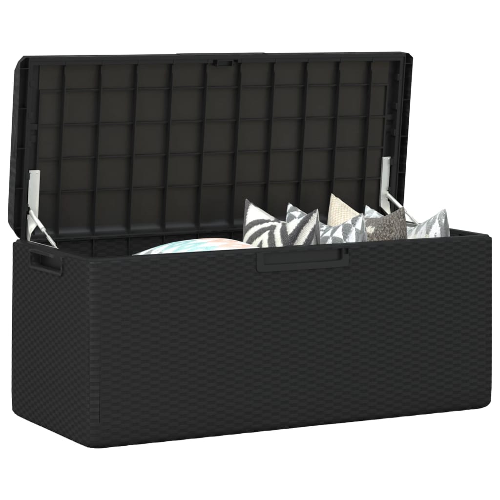 Garden Storage Box With Seat Cushion 350 L Pp