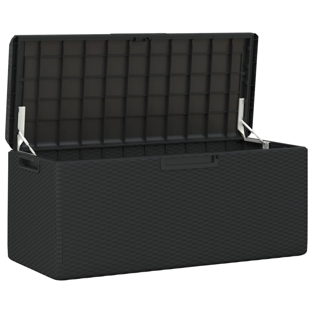Garden Storage Box With Seat Cushion 350 L Pp