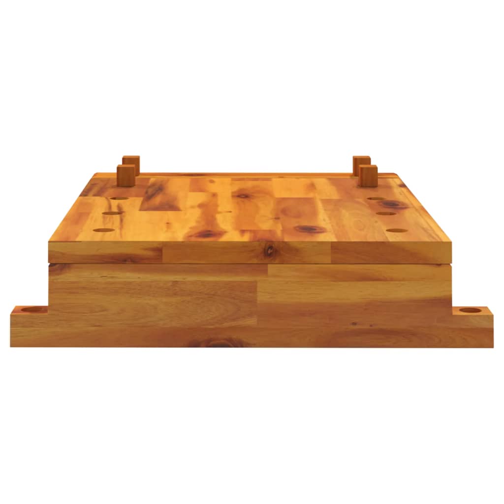 Workbench Tabletop With Vice 52X44X9.5 Cm Solid Wood Acacia