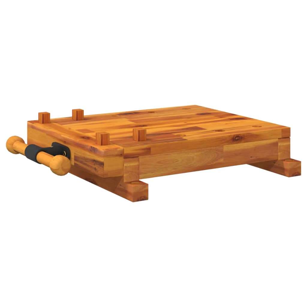 Workbench Tabletop With Vice 52X44X9.5 Cm Solid Wood Acacia