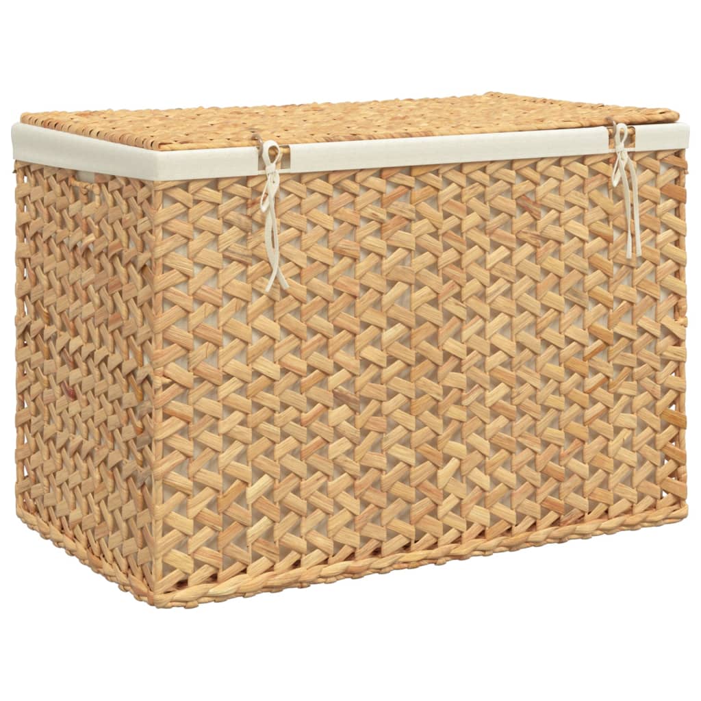 Laundry Basket With 3 Sections 75X42.5X52 Cm Water Hyacinth