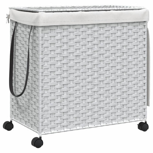 Laundry Basket With Wheels 60X35X60.5 Cm Rattan