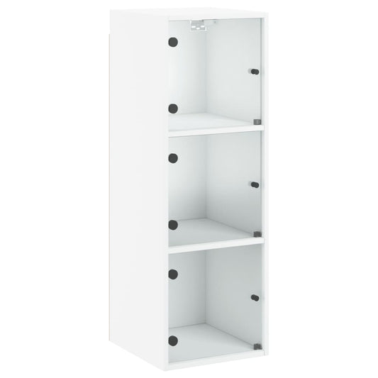 Wall Cabinet With Glass Doors 35X37X100 Cm