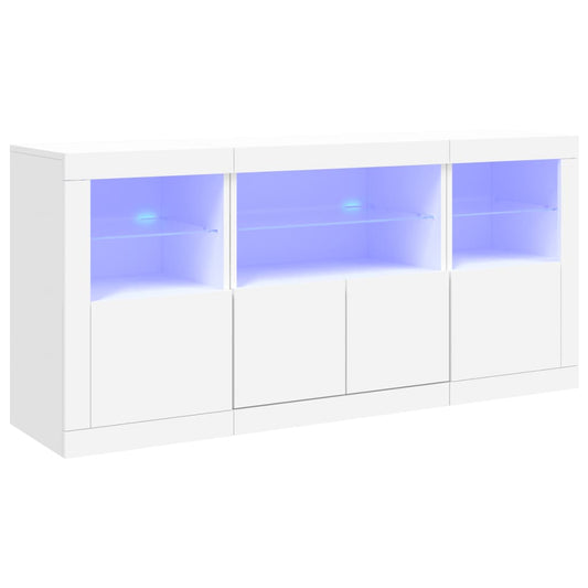 Sideboard With Led Lights 142.5X37X67 Cm