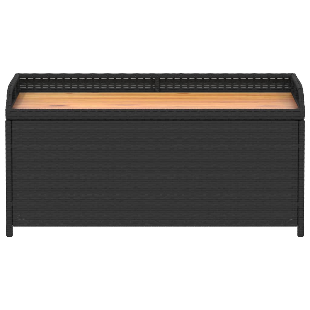 Storage Bench Poly Rattan And Acacia Wood