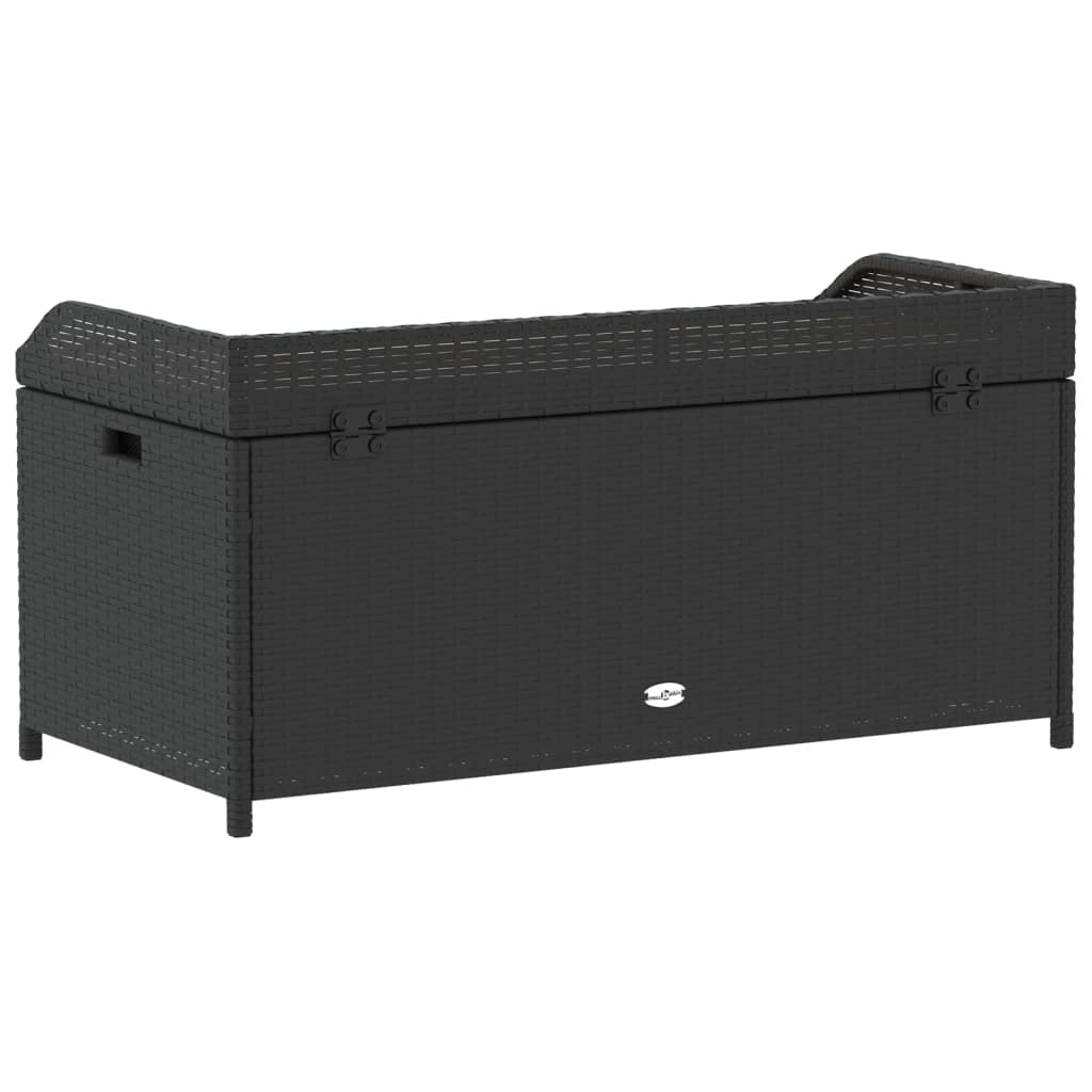 Storage Bench Poly Rattan And Acacia Wood