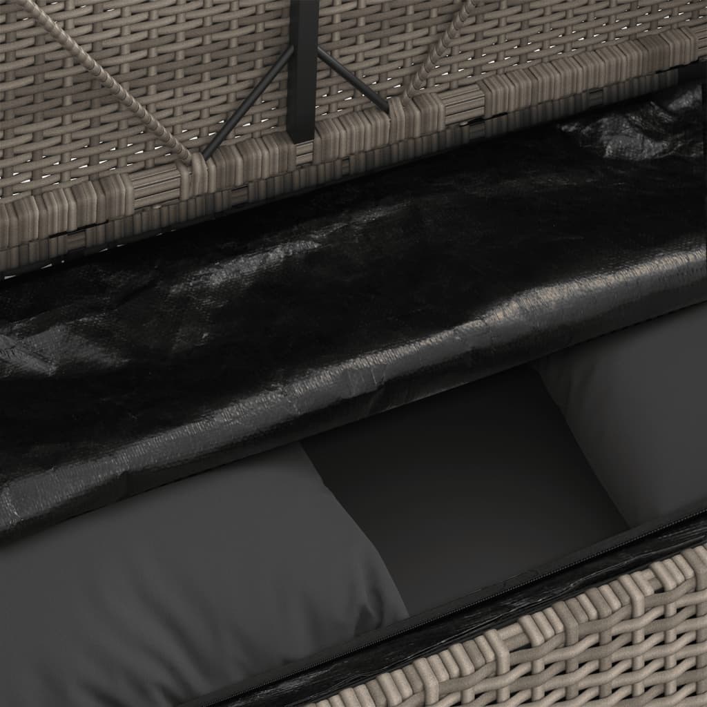 Garden Bench With Cushions Poly Rattan