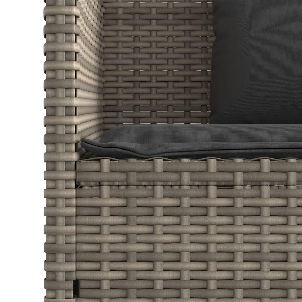 Garden Bench With Cushions Poly Rattan