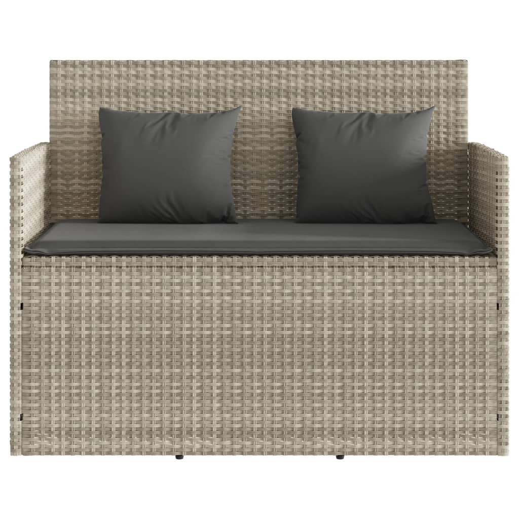 Garden Bench With Cushions Poly Rattan